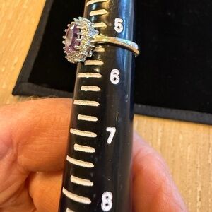 Elegant Sterling 925 Silver and amathyst Women's Ring